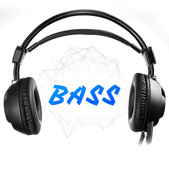 Sluchatka herni pres usi nahlavni s extra silnymi basy heavy bass.